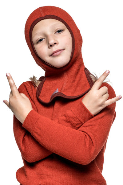Woolpower Kids Sturmhaube Balaclava 200 autumn red 6-10