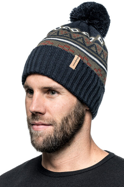 Woolpower Beanie Jamtlann Dark Navy Feijen One Size