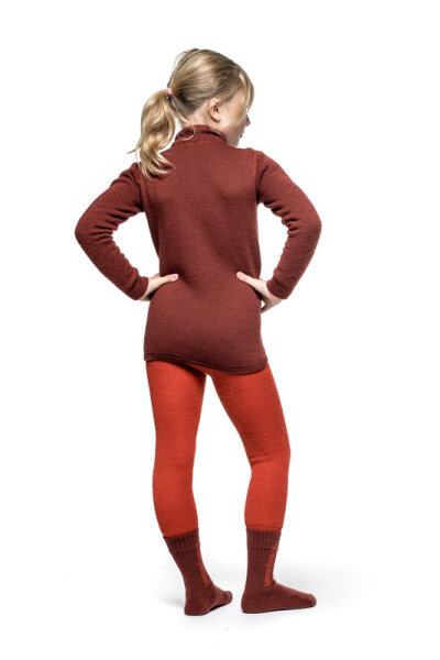 Woolpower Kids Full Zip Jacket 400 rust red 110/116