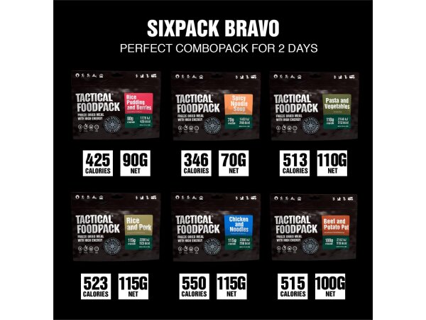 Tactical Foodpack Six Pack Bravo Combo