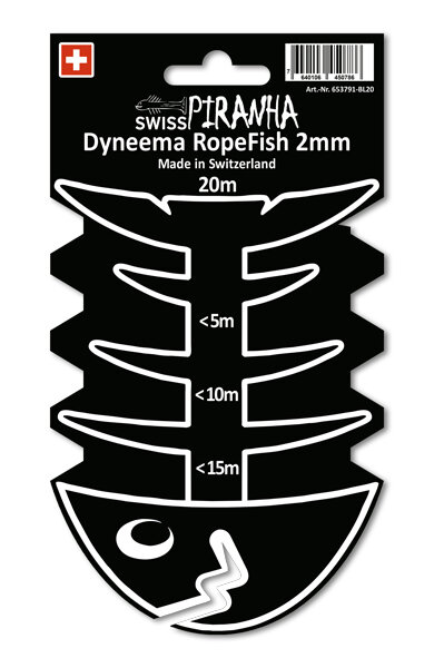 SwissPiranha RopeFish Dyneema 20m 2mm black