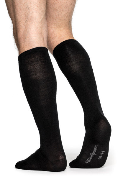 Woolpower Socks Liner Knee High schwarz 45-48