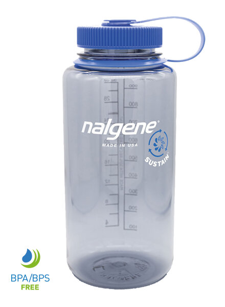 Nalgene Trinkflasche Weithals "Sustain" 1 LITER Grau