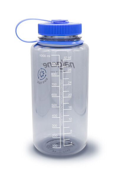 Nalgene Trinkflasche Weithals "Sustain" 1 LITER Grau