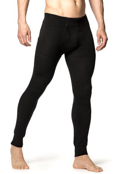 Woolpower Long Johns with Fly 200 schwarz L