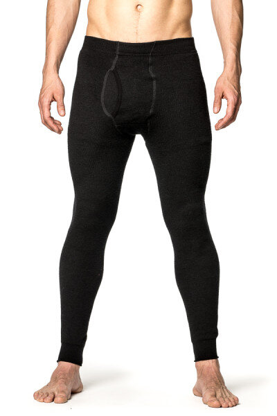 Woolpower Long Johns with fly 400 schwarz L