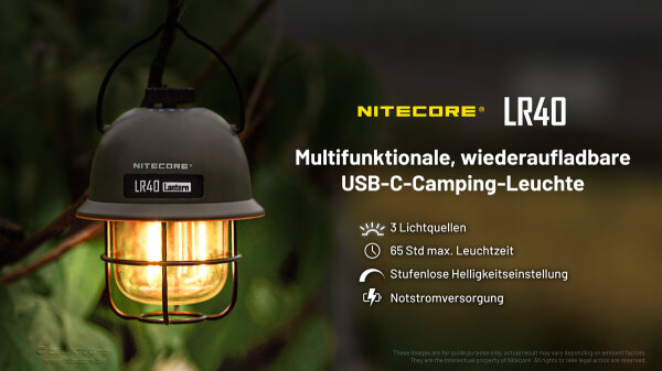 Nitecore LR40 Campinglampe weiß