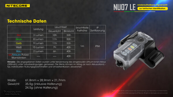 Nitecore NU07 LE - Signalleuchte