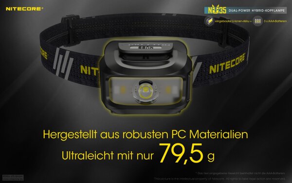 Nitecore NU35 Dual Power