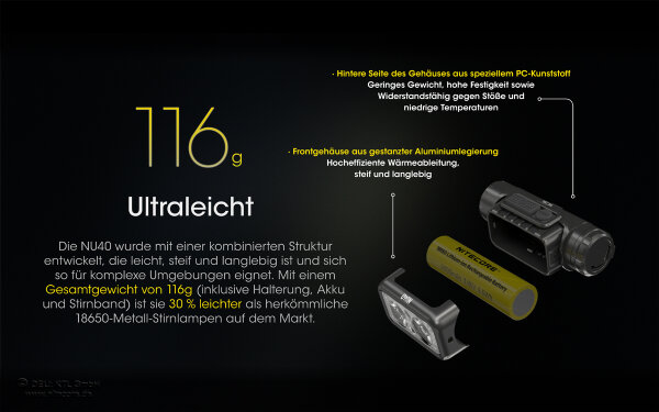 Nitecore NU40 - 1000 Lumen