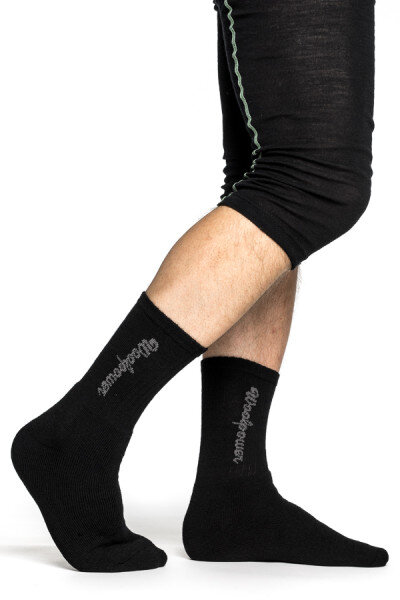 Woolpower Socks Classic Logo 400 schwarz 36-39