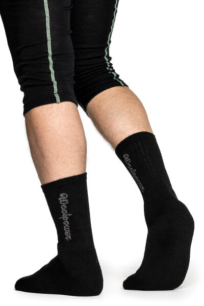 Woolpower Socks Classic Logo 400 schwarz 36-39