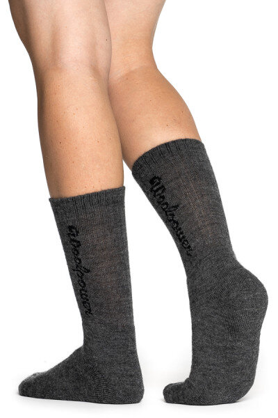 Woolpower Socks Classic Logo 400 grau 45-48