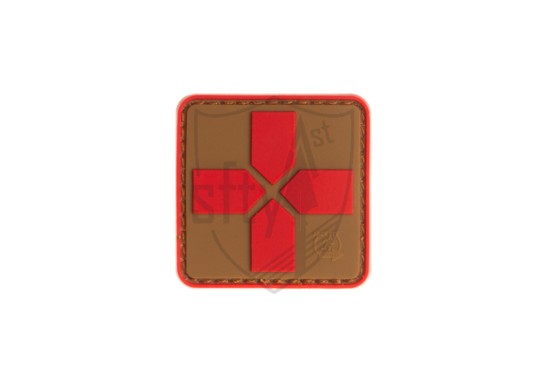 JTG Red Cross Rubber Patch 40mm coyote