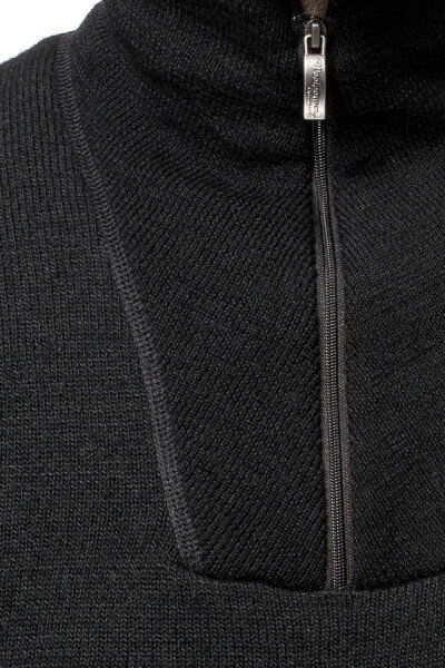 Woolpower Zip Turtleneck 400 schwarz XXXL