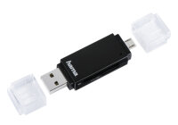 Hama Basic OTG Kartenleser, schwarz USB 2.0 SD/microSD