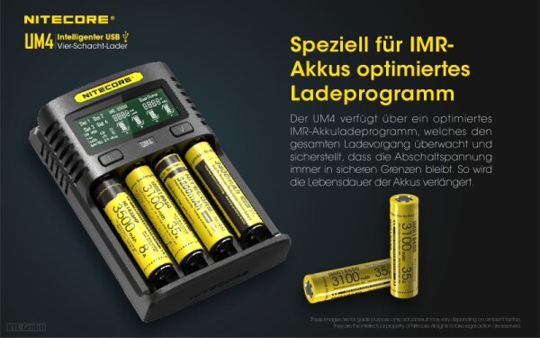 Nitecore UM4 USB-Ladegerät