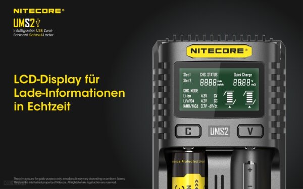 Nitecore UMS2 USB-Schnell-Ladegerät