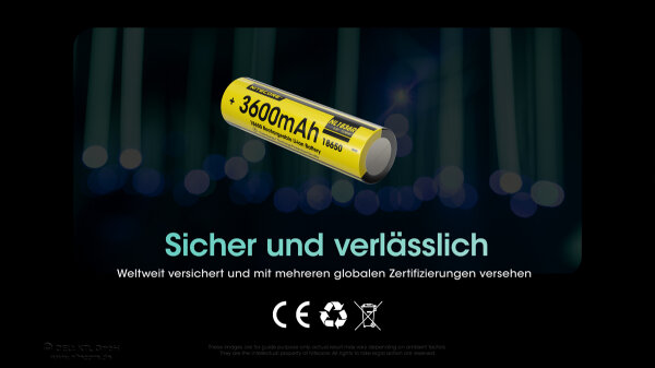 Nitecore Li-Ion Akku 18650 3600mAh NL1836R