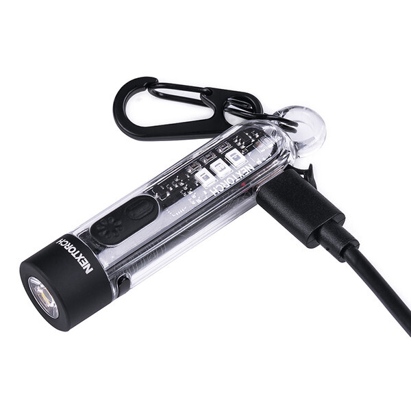 Nextorch K40 Strobe - Wiederaufladbarer LED Lampe als Schlüsselanhänger - transparent - verschiedene Lichtquellen bis 700 ANSI Lumen