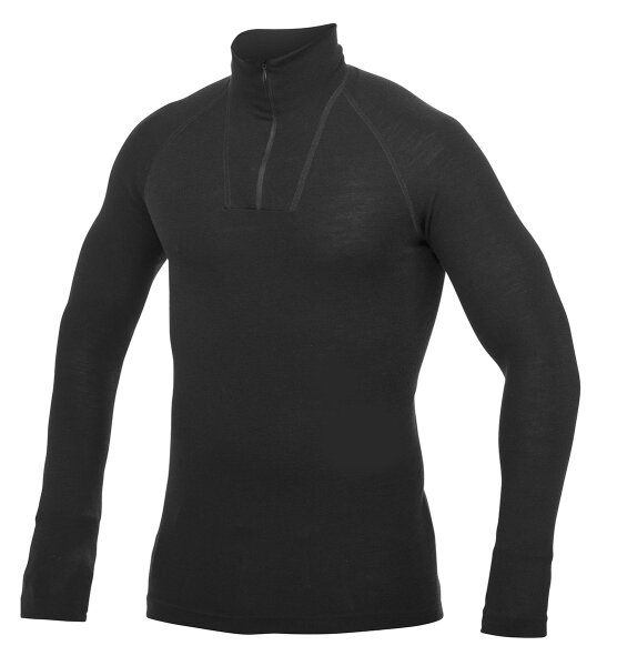 Woolpower Zip Turtleneck LITE schwarz XS