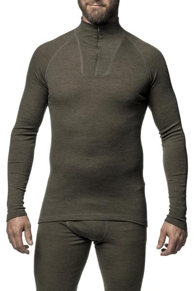 Woolpower Zip Turtleneck LITE pine green S