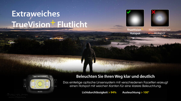 Nitecore NU30 - schwarz, 500 Lumen