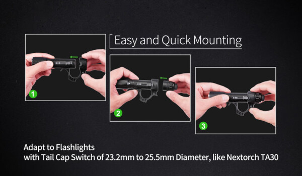 Nextorch FR1 black taktischer Low Light Ring - Führungshilfe