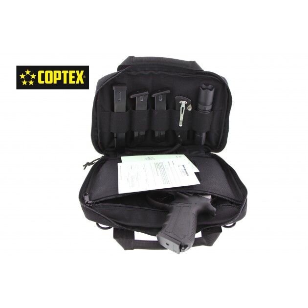 Coptex Pistolentasche schwarz Kofferform, 17,49 €